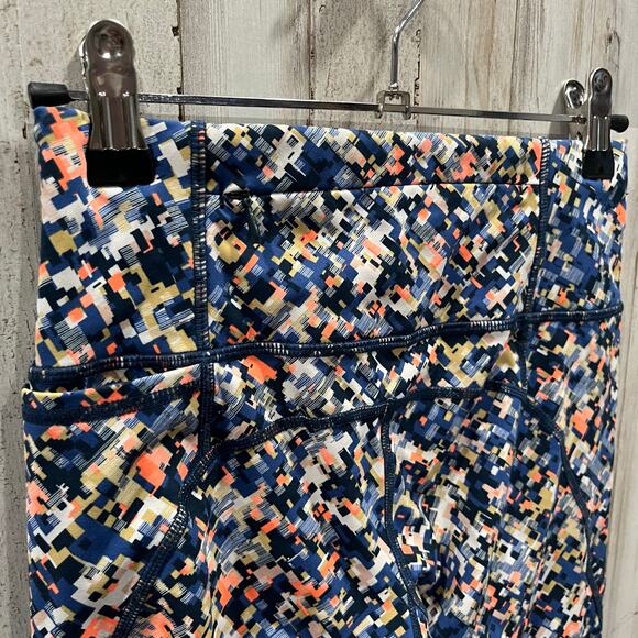 Sweaty Betty The Power 7/8 Leggings Blue Pixelated Orange Womens Size XXS - Picture 5 of 8